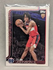 Tre Johnson III Rookie Card RC Topps NBA 2025/26 Base #206 Washington Wizards