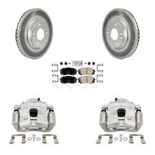 Front Brake Rotors Pads Calipers Kit Coated for Hyundai Sonata Kona Electric 201