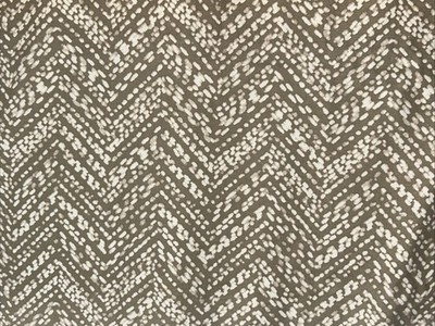 8 Yds Richloom Fabrics Upholstery Chevron Dot Screen Print Beige Cotton 54  BHG