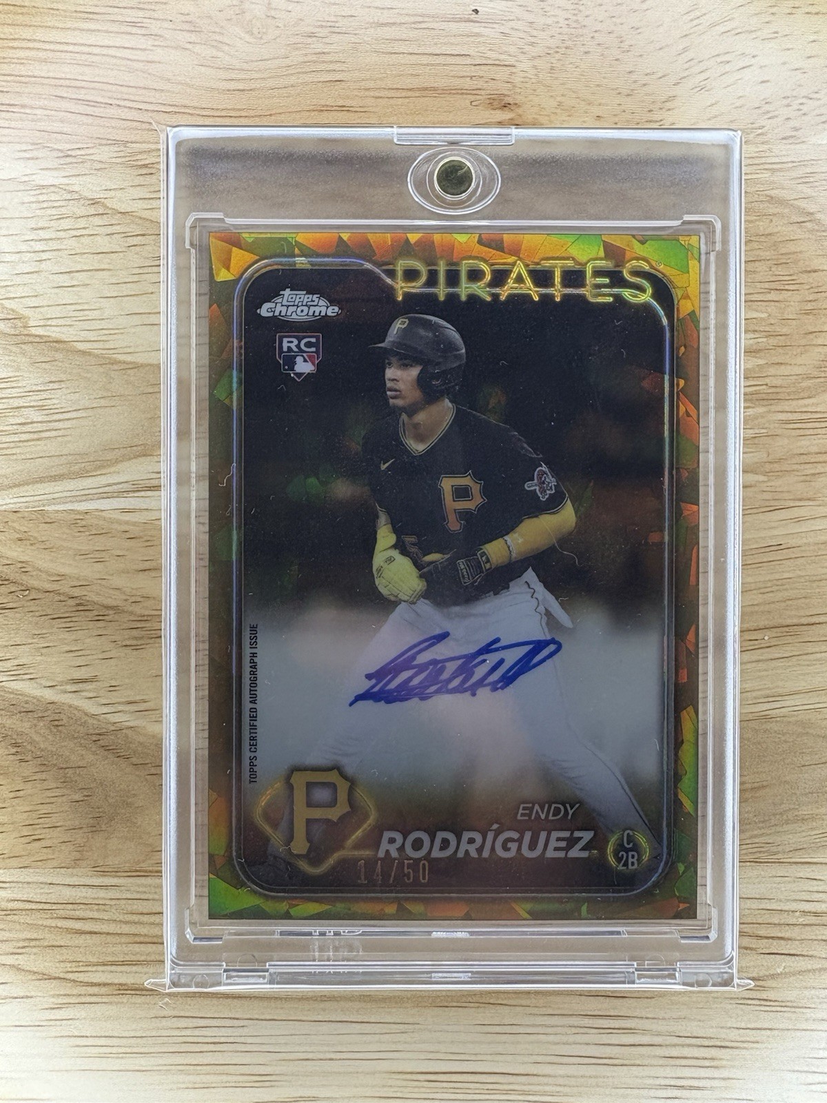 2024 Topps Chrome Sapphire Endy Rodriguez Gold Auto /50 Pirates
