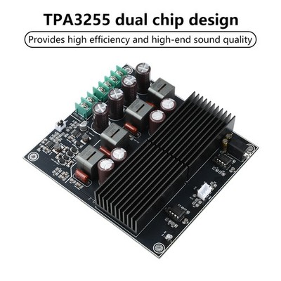 600W+600W Dual Channel Stereo Audio Amplifier Board HIFI Dual Core TPA3255 Chip