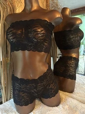 Small Black Lace 2 Pc Lingerie Set By MaryAngel Boutique For Starwear