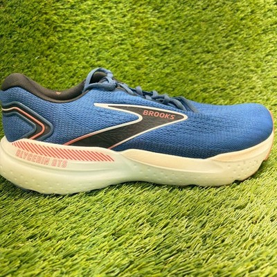 Brooks Glycerin GTS 21 Womens Size 12 Blue Black Running Walking Shoes Sneakers