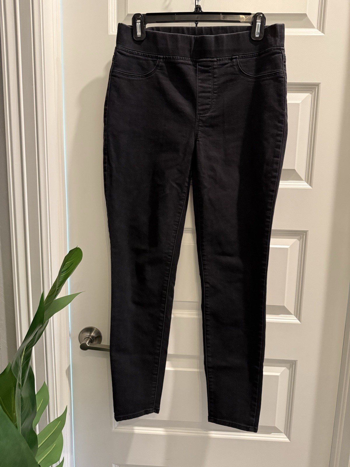 Talbots Stretch Solid Black Denim Cotton Polyeste… - image 1