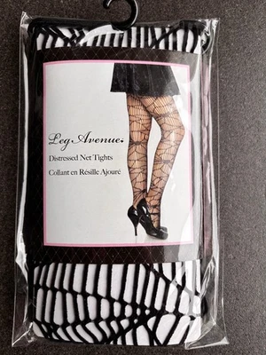 Leg Avenue STRUMPFHOSE 20 DEN SCHWARZ Model: 9934 GRÖSSE: S-L Spinnen Muster NEU - Bild 1 von 2