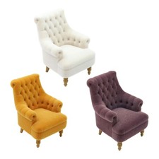 Lovely Couch Miniature Sofa Set Soft Cloth Dollhouses Furniture 1/12 Scale