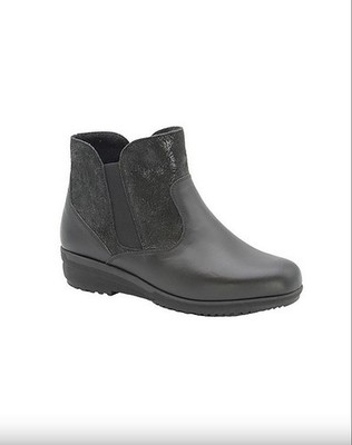 Lifestyle Damen Leder Trunk mit Reißverschluss und Gummizug - SCHWARZ (Schwarz)