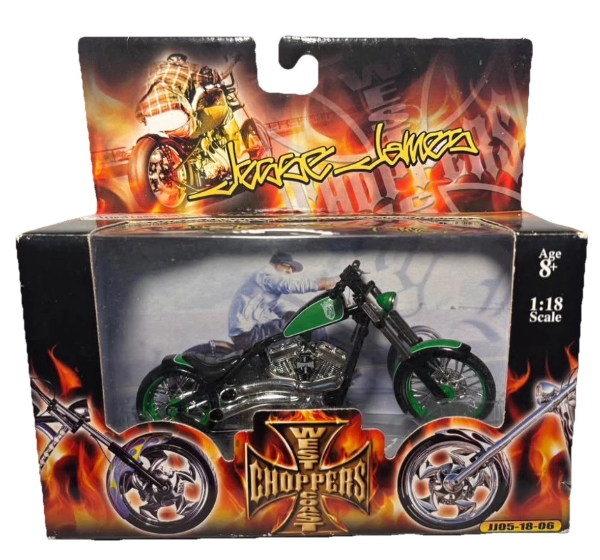 West Coast Choppers Jesse James 1:18 Scale Motorcycle Toy 2005
