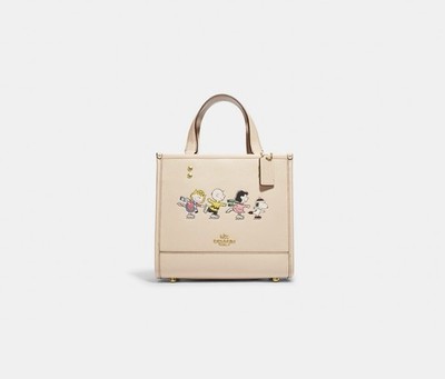    Coach X Peanuts Dempsey Tote 22  MINI With Snoopy And Friends Motif CE850