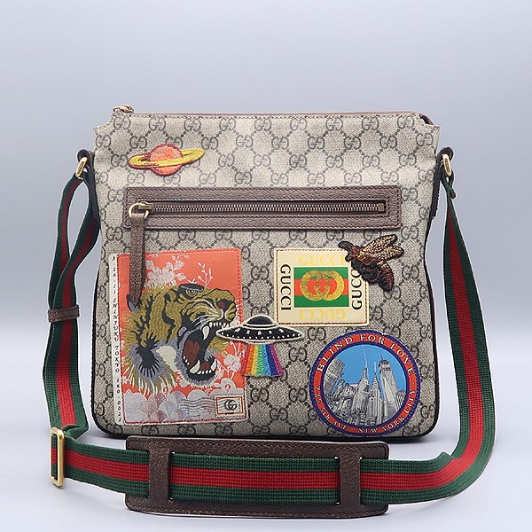 Gucci Supreme Canvas Crossbody Bag Unisex 29cm x 26cm x 3cm thumbnail 2