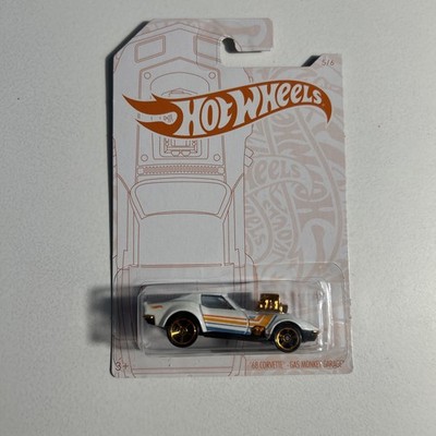2020 HOT WHEELS Muscle Speeder Pearl Chrome 1/6 68 CORVETTE Gas Monkey GJW52 5/6