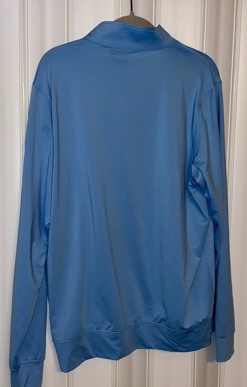Turtleson 1/4 Zip Blue Mock Neck L/sleeve Custom Logo Mens•L Sports Stretch Golf view 3