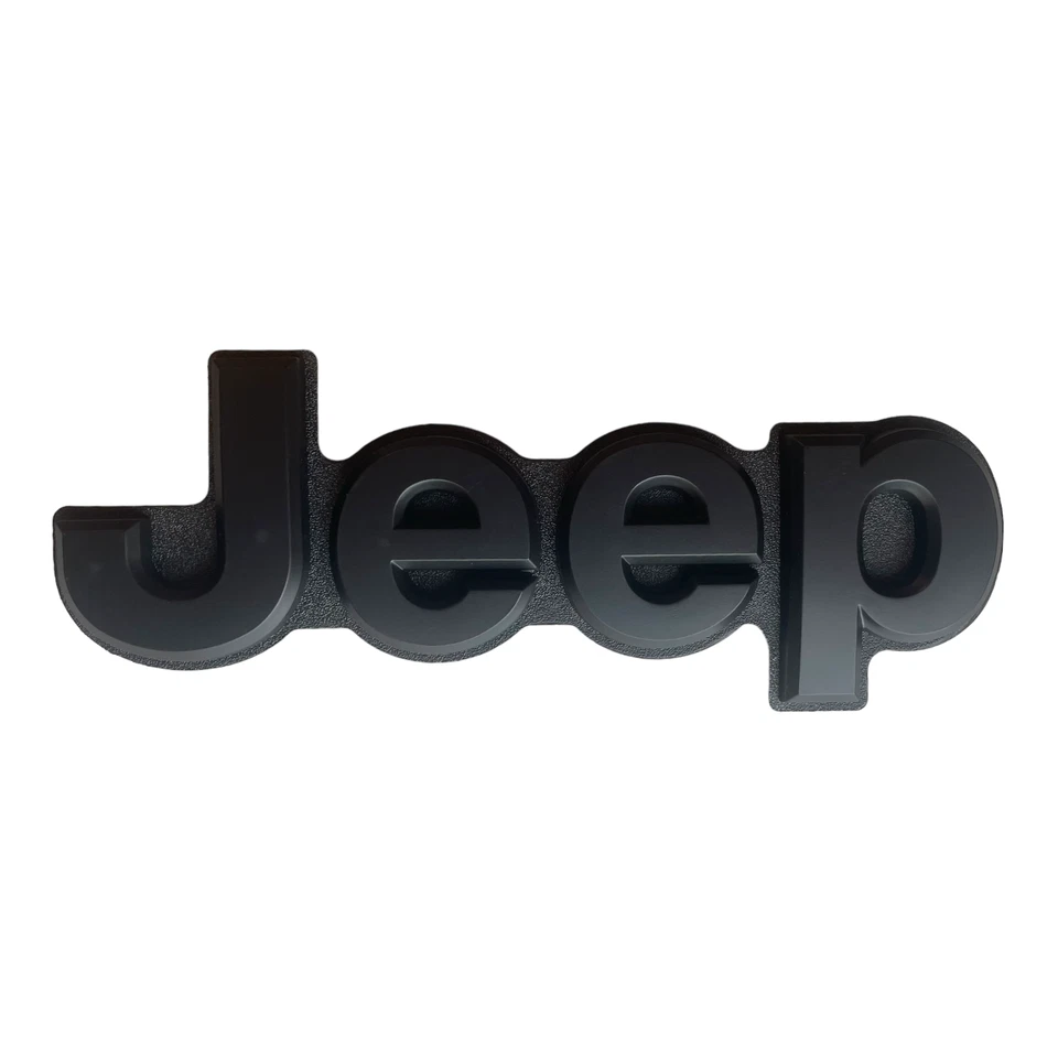 Rear Liftgate Jeep Emblem Matte BLACK Logo Badge for Grand Cherokee 2014-2022 - Image 2 of 4