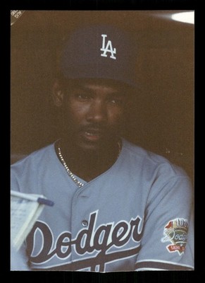 Ramon Martinez 1990 LA Dodgers Snapshot Photo Olympic Stadium Montreal Dark