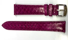 18mm Purple Genuine Leather Watch Band - USA