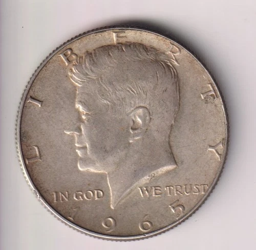 1965 P KENNEDY HALF DOLLAR SILVER .400 UNITED STATES OF AMERICA FIFTY CENTS .50¢
