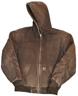 Carhartt J130 DKB Dark Brown Sandstone Duck Active Jacket Quilted