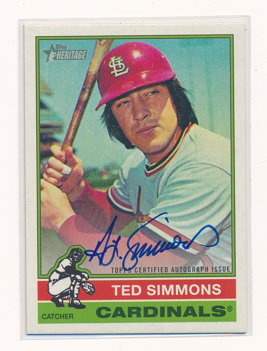 TED SIMMONS 2025 Topps Heritage High REAL ONE Auto CARDINALS HOF