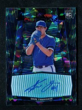 2020 Obsidian Autographs Electric Etch Teal Crystals Shun Yamaguchi RC /20 Jays