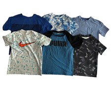 Lot of 6 Boys Youth Medium Athletic Shirts Nike Puma All In Motion Cat and Jack