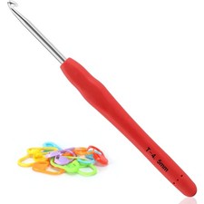 Extra Long 4.5mm Crochet Hooks with Ergonomic Handles, Comfortable Grip for