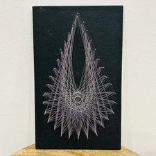 Vintage HAZEL'S KABOODLES "Teardrop”String Art Kit MCM Mod Century In Box 11x18