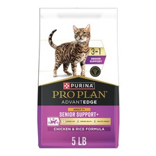 Purina Pro Plan AdvantEDGE Senior Cat Food 5lb Chicken Rice 7+ Dry -Free Postage 6.59 per pound