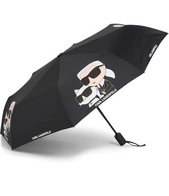karl lagerfeld ikonik logo-print umbrella