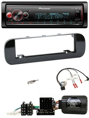 Pioneer Bluetooth USB Lenkrad DAB Autoradio für Fiat Panda 12-20 schwarz glänzen - Bild 1 von 4