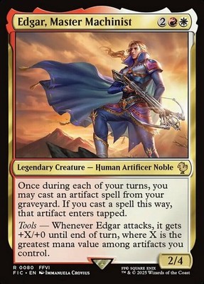 Edgar, Master Machinist x1 - Commander: FINAL FANTASY - NM-Mint, English - Comma
