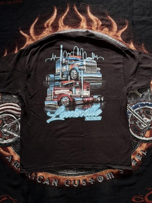 #ad BIG Mid America Trucking Show 2022 Black Graphic Men#x27;s Crew T Shirt XL $14.00