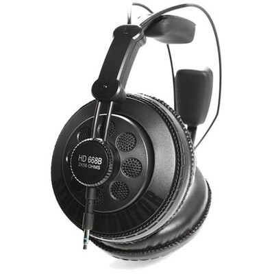 Black Semi-Open Studio Headphones   50mm Neodymium Drivers