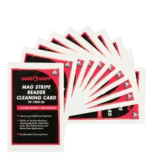 Pkg of 10 Suzo-Happ Magnetic Stripe Reader Cleaning Cards
