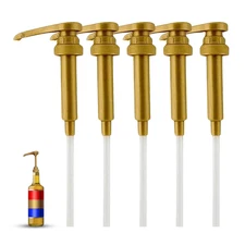 Syrup Pump Set of 5 - 750 ML Each for Easy Dispensing and Storage