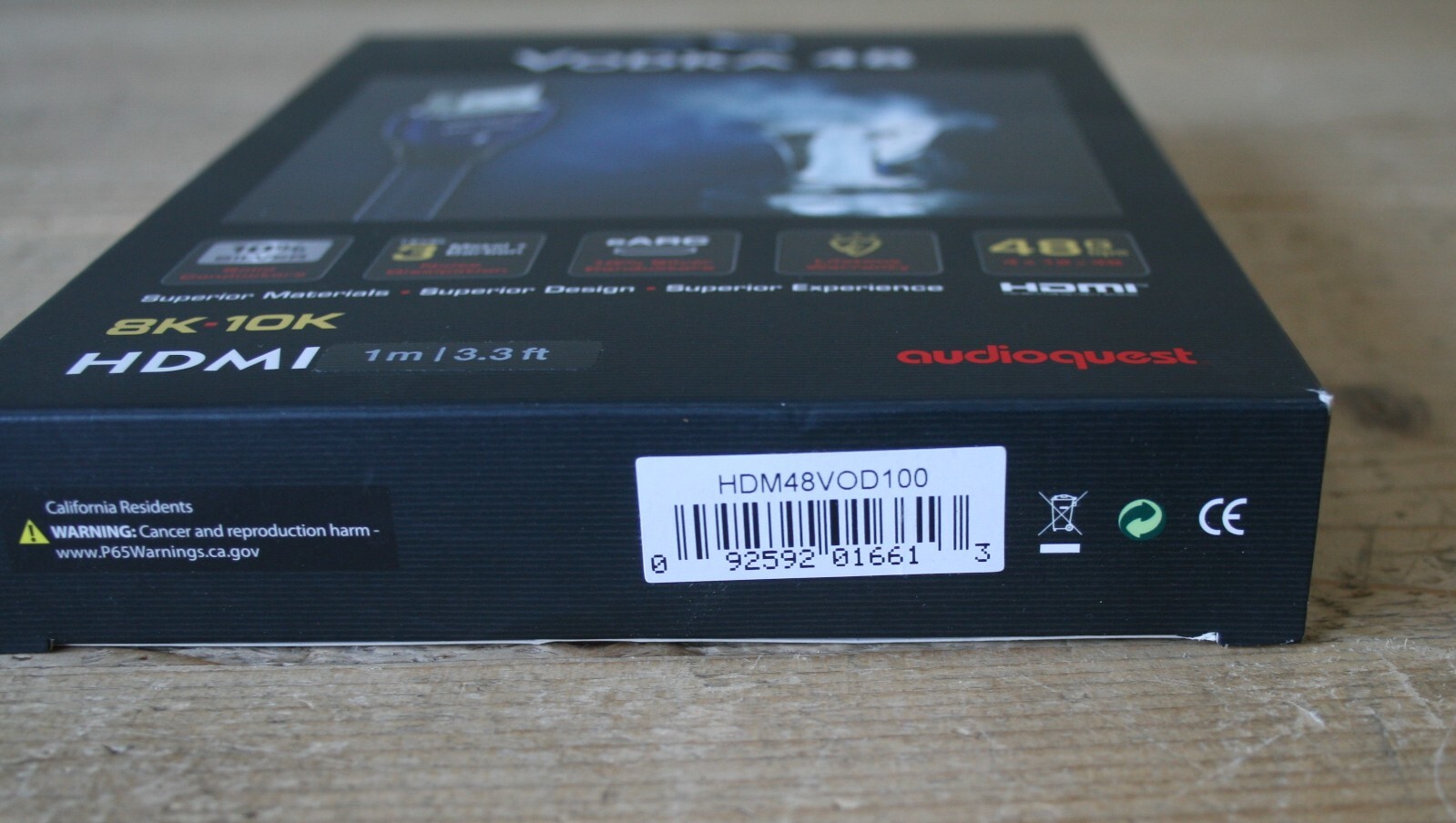 AudioQuest Vodka 48 8K10K 48Gbps HDMI Cable 1m (3.3ft) Mint & Boxed