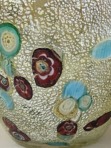 VTG Murano Glass Alfredo Barbini Aventurine Millefiori Table Lighter 1960s Light - Picture 11 of 14