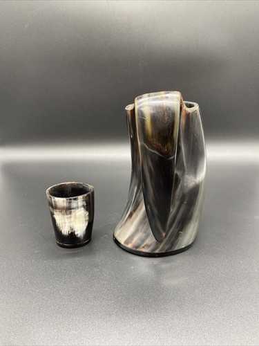 Viking Tankard Drinking Horn Mug and Shot Glass - Picture 9 of 9