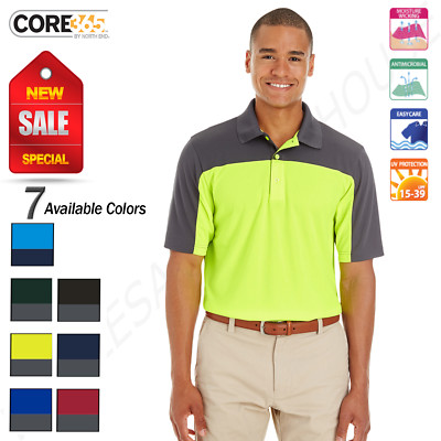 Core 365 Men's Balance Colorblock Performance Piqué S-XL Polo Shirt R-CE101