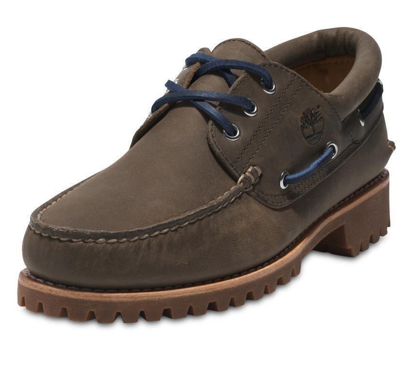 TIMBERLAND MEN'S CLASSIC 3-EYE LUG HANDSEWN BOAT SHOES TIMBERLAND MEN'S CLASSIC 3-EYE LUG HANDSEWN BOAT SHOES