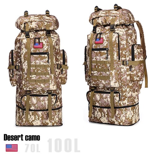 80L/100L Large Camping Backpack Waterproof Hiking Military Travel Tactical Bag - Picture 29 of 29