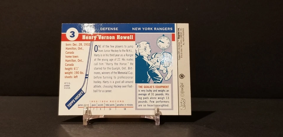 2001-02 Topps O-Pee-Chee Archives Rookie Reprints #4 Harry Howell - Image 2 of 2