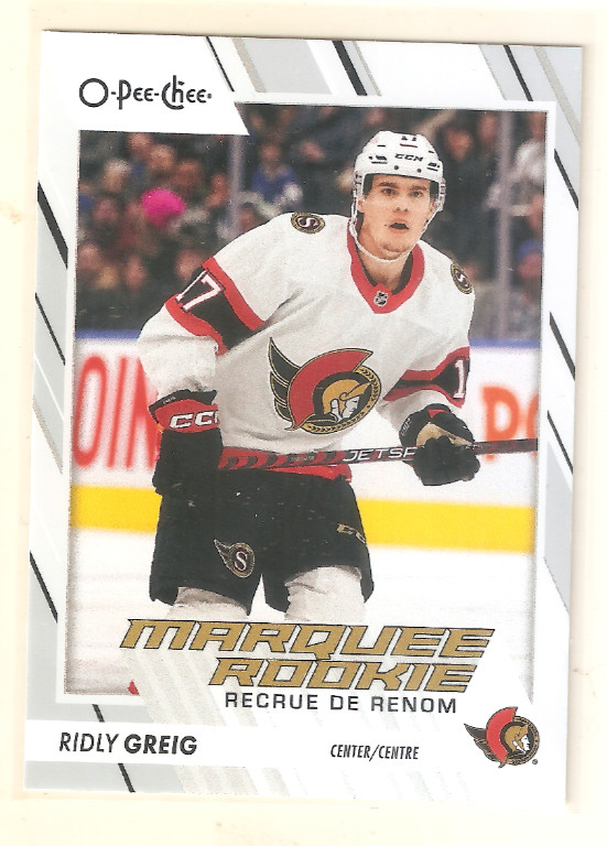 Ridly Greig 2023-24 O-Pee-Chee Rookie Card #543 Senators