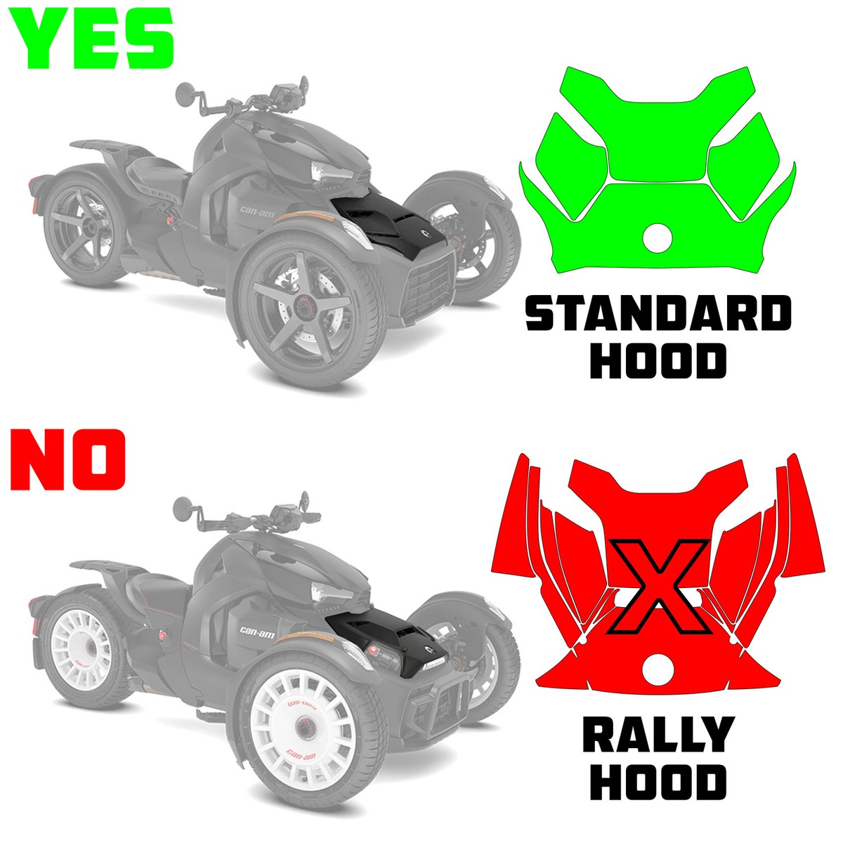 Graphic Stickers Decals for Can-Am Ryker NON RALLY 19-24 & RALLY