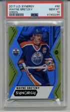 2017 UPPER DECK SYNERGY GREEN #50 WAYNE GRETZKY CARD OILERS PSA 10 LOW POP RARE