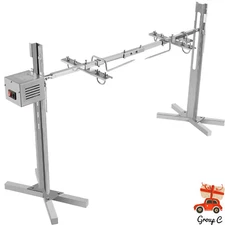 53" Large Spit Roaster Rotisserie Chicken Electric BBQ Grill Pig Lamb Roast