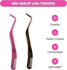 Wendy Eyelash Tweezers Lash Tweezers for Cluster Eyelashes