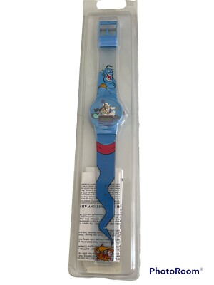 Vintage Aladdin Disney NOS Digital Blue Watch In Sealed Factory Packaging 