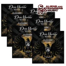 6 Sets! Dean Markley 8000 Blackhawk Coated Light Electric Guitar Strings — 9-42