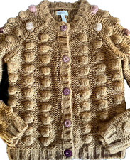 MATILDA JANE NEW Girls 8 Brown Popcorn Cardigan Cantina Sweater