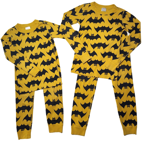 Hanna Andersson Fledermaus Pyjama Paket Größe 5 und 8 Brüder Geschwister passend Bio
